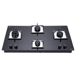 Buy Elica Flexi 4 Burner Built-in Hob (Swirl 4B 91 MT, Black Glass ...