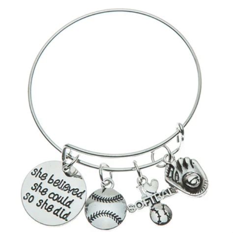 Softball Bracelets with Custom Charms - Made in USA - SportyBella