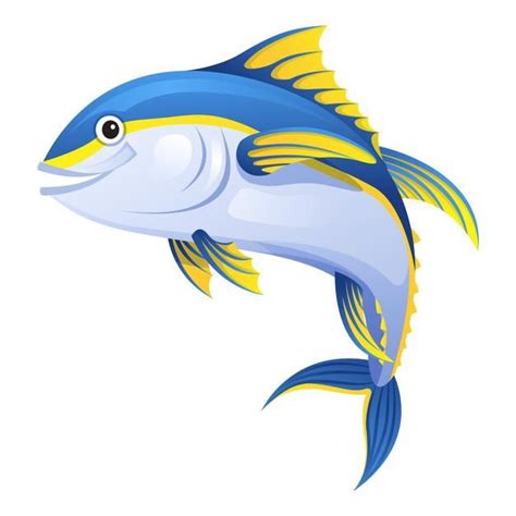 Premium Vector | Tuna fish cartoon illustration isolated on white ...