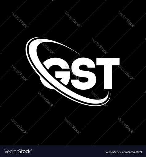 Gst logo letter design Royalty Free Vector Image