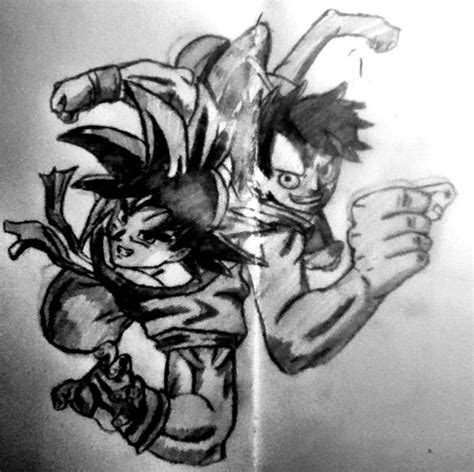 Goku and Luffy by jtlie on DeviantArt