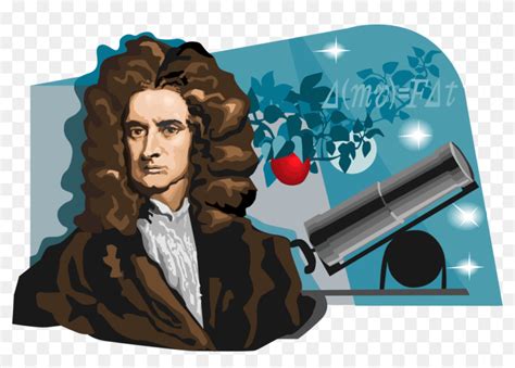 Vector Illustration Of Sir Isaac Newton, English Mathematician ...