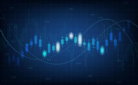 Trading background with candlestick chart and dotted line. 2713658 ...