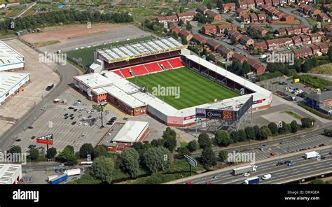 aerial view of Walsall FC football ground The Bescot Stadium Stock ...