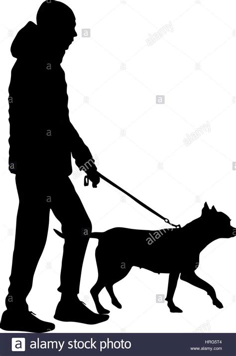 Person Walking Dog Silhouette at GetDrawings | Free download