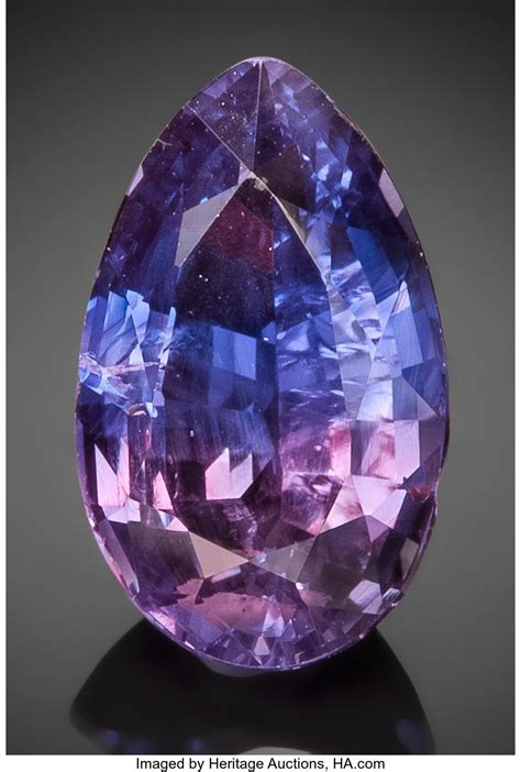 FINE GEMSTONE: NATURAL BI-COLOR SAPPHIRE - 3.03 CT. with GIA CERT ...