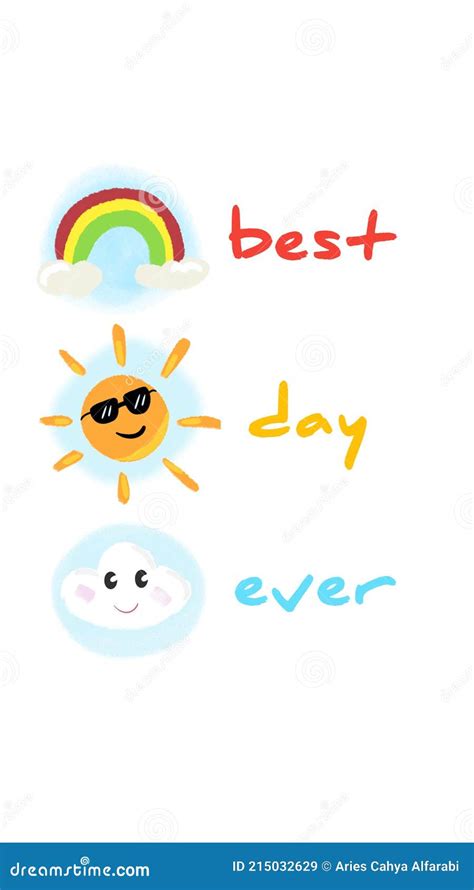 Best Day Ever Quotes Happy Wallpaper Background Stock Illustration ...