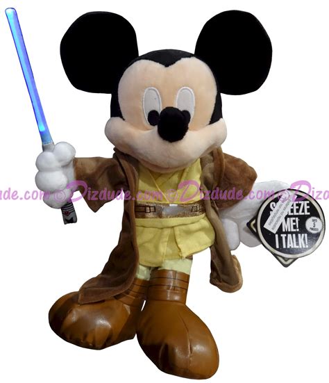 DIZDUDE.com | Star Wars 12 Inch Talking Jedi Mickey Plush with Light Up ...