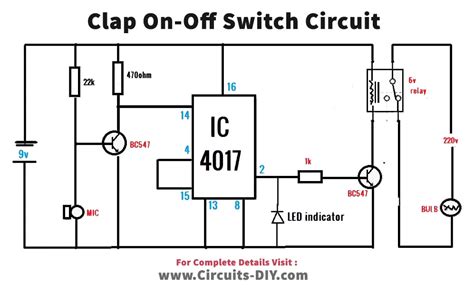 Clap On-Off Switch with 4017 IC & BC547 Transistor