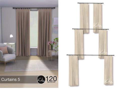 Sims 4 Curtains 5 at Ktasims | Sims 4, Sims house, Sims 4 cc furniture ...