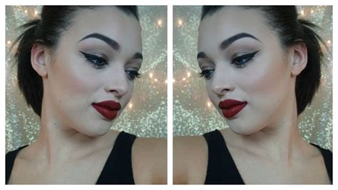 Simple Smokey Eye + Red Lips - YouTube