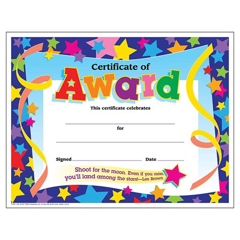 Printable Award Certificates For Students