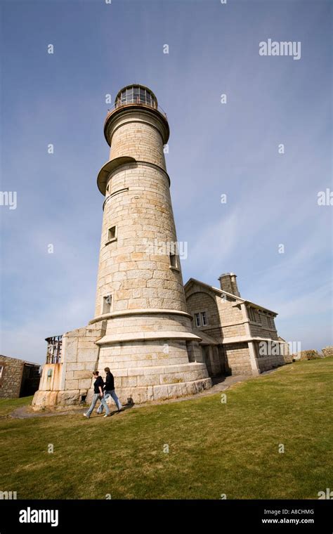 UK Lundy Island old lighthouse Stock Photo - Alamy