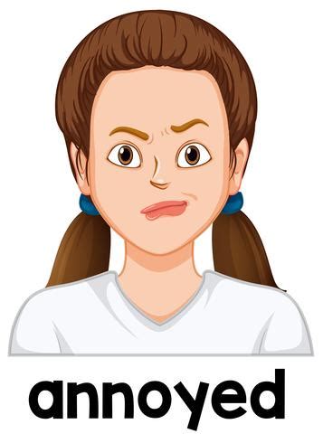 Girl with annoyed face 432003 Vector Art at Vecteezy