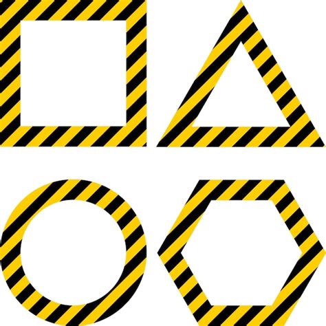 Premium Vector | Geometric shapes layout with warning yellow and black ...