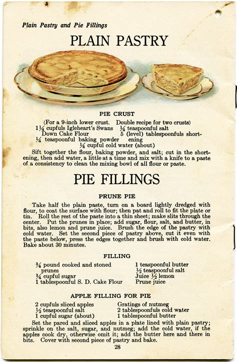 Free Vintage Image ~ Apple Pie and Pastry Recipes - The Old Design Shop