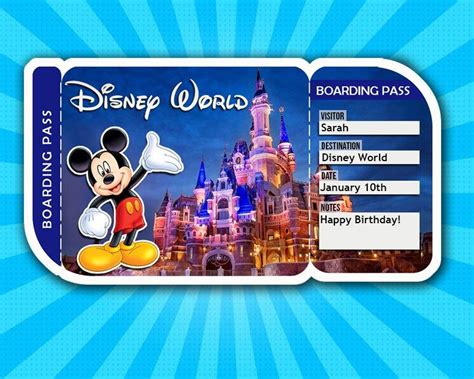 Free Printable Disneyland Tickets - Printable Word Searches