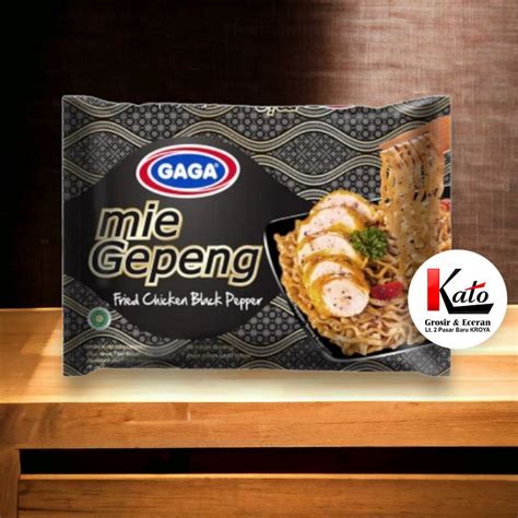 Jual Mie Instant Gaga Gepeng Mie Goreng Ayam Lada Hitam 75 gr | Shopee ...