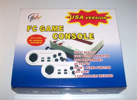 YOBO FC Game Console USA VERSION Turbo Controllers NEW Nintendo NES ...