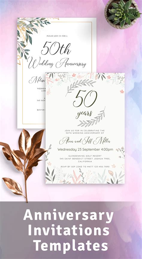 Free Wedding Anniversary Invitation Templates