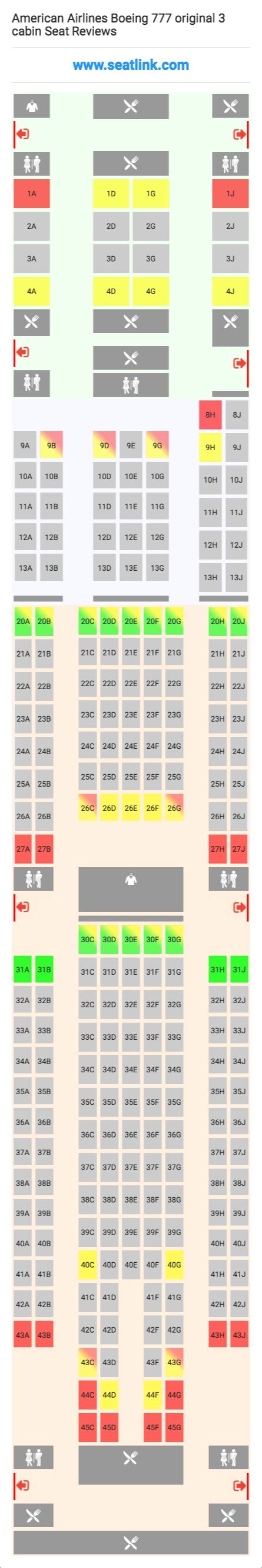 United Airlines Boeing 777 300er Seat Map