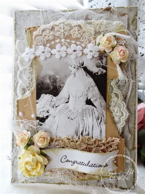 Angela Holt Designs Blog : Beautiful Vintage Wedding Card Tutorial ...