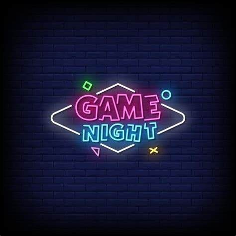 Game Night Neon Signs Style Text Vector 2187599 Vector Art at Vecteezy