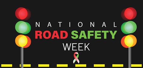 National Road safety week. Template for background, banner, card ...