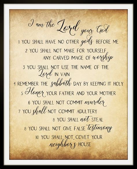 Ten Commandments Bible Verse