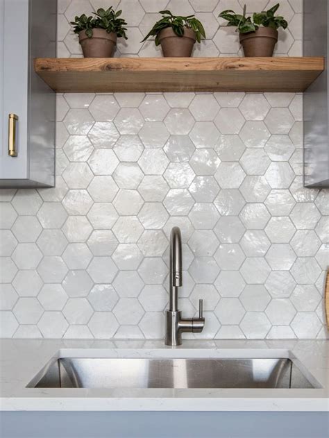 Smoke Glass Subway Tile | Modern kitchen tiles, Hexagon tile backsplash ...