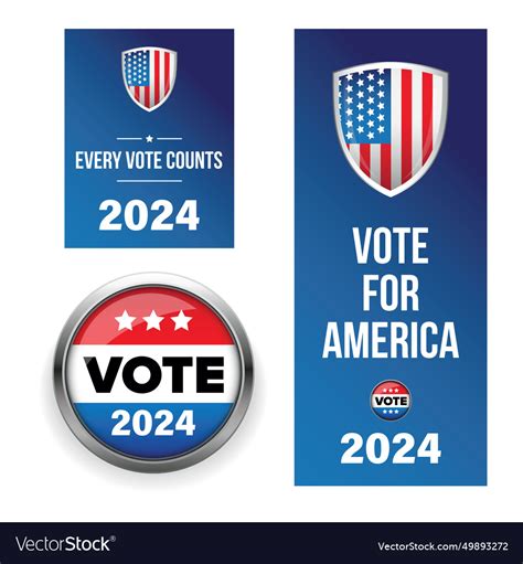 Usa presidential election vote badge Royalty Free Vector