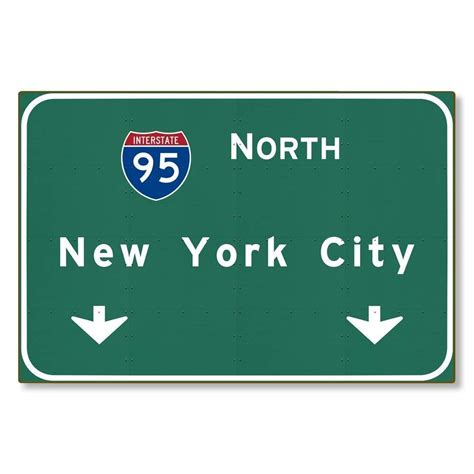 Buy Tin Sign 8x12 inches American Yesteryear I-95 Interstate NYC New ...