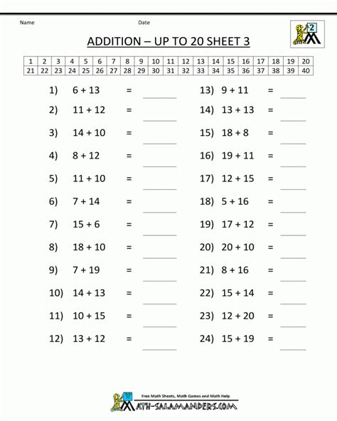 Class 3 Addition Worksheet - Math Worksheets Printable