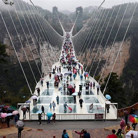 Terrifying Zhangjiajie Grand Canyon Glass Bridge China