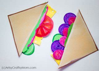 Pretend Play Food Collage - Paper Sandwich Craft for Kids