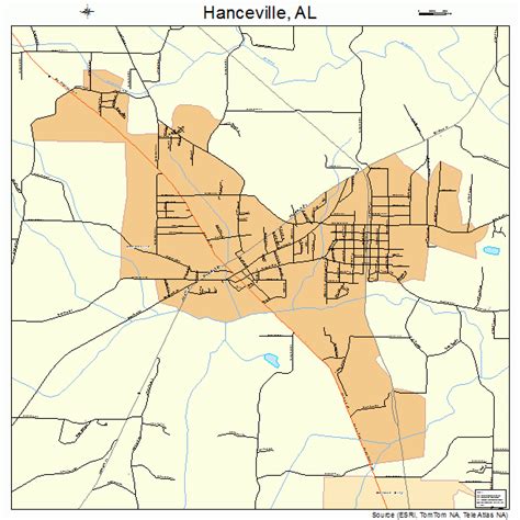 Hanceville Alabama Street Map 0132968