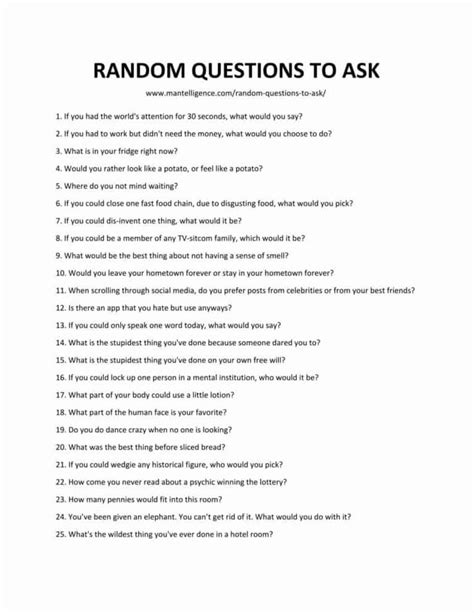 70 Random Questions to Ask (For: Girls, Guys, or Couples) | Fun ...