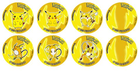 Pokemon Tazos : Pikachu, Raichu by AlexMercury16 on DeviantArt