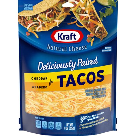 Deliciously Paired Cheddar & Asadero for Tacos - Kraft Natural Cheese