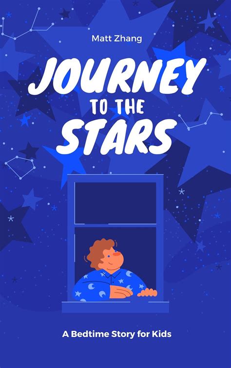 Blue Illustrated Stars Children's Book Cover - Templates by Canva