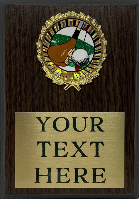 Customized Golf Plaques 5x7 Customized Golf Trophy Plaque - Etsy