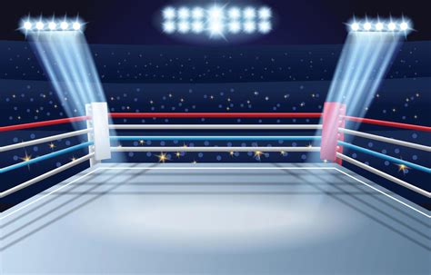 Boxing Ring with Crowded Audience Concept 7537705 Vector Art at Vecteezy