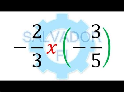 Fracciones con Paréntesis |Multiplicación de Fracciones Negativas ...