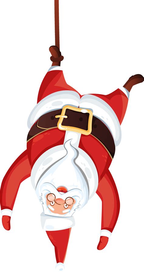 Cute santa claus hanging upside down. 24242582 Vector Art at Vecteezy