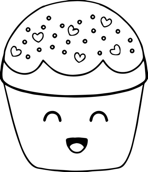 Cute Cupcake Coloring Pages at GetDrawings | Free download