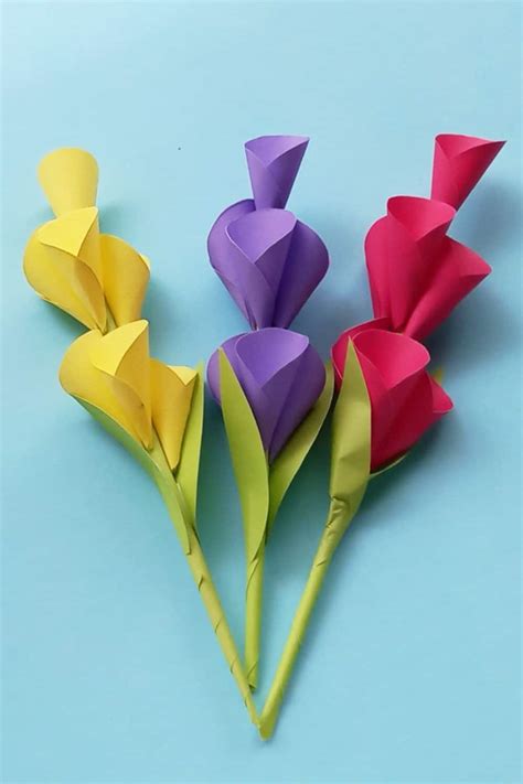 How To Make Easy Paper Flowers With Construction | Best Flower Site