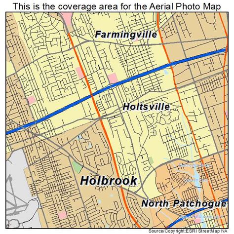 Aerial Photography Map of Holtsville, NY New York