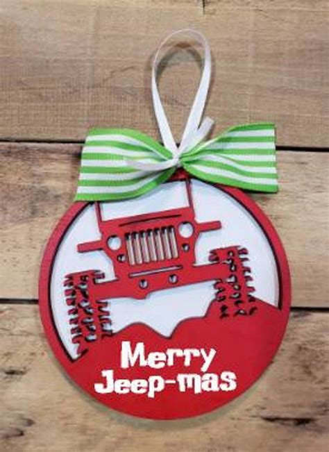 Jeep Christmas ornaments, merry Christmas Jeep ornament, merry jeepmas ...