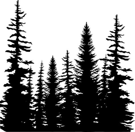 Simple Pine Tree Silhouette | Pine tree silhouette, Pine tree painting ...