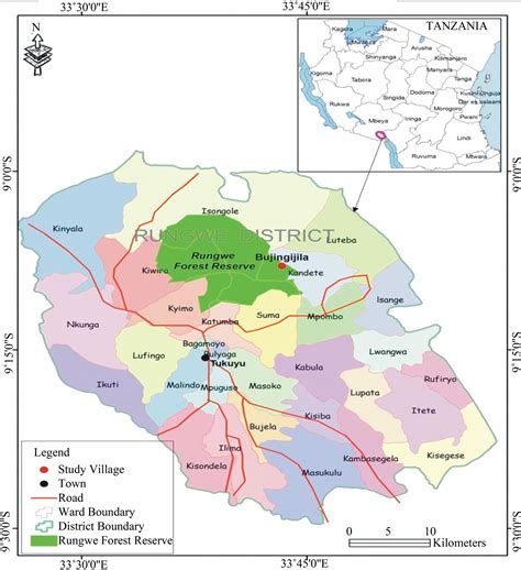 Tanzania Map Mbeya